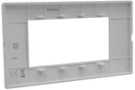 Placca 4 posti argento Soft Touch compatibile Vimar Plana