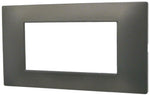 Placca 4 posti testa di moro Soft Touch compatibile Vimar Plana
