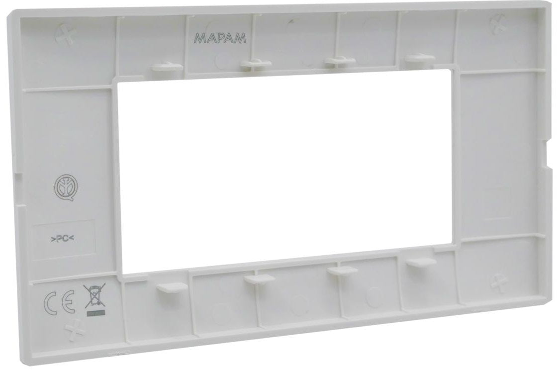 Placca 4 posti testa di moro Soft Touch compatibile Vimar Plana