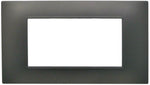 Placca 4 posti testa di moro Soft Touch compatibile Vimar Plana