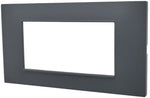 Placca 4 posti antracite Soft Touch compatibile Vimar Plana
