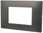 Placca 3 posti testa di moro Soft Touch compatibile Vimar Plana