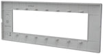 Placca 7 posti nera Soft Touch compatibile Vimar Plana