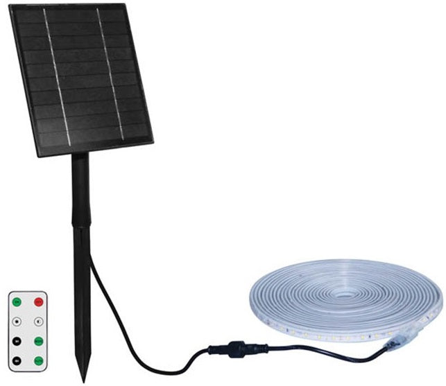 Striscia LED da esterno 10m con pannello solare 40W 2000Lm 6000k luce fredda 6970233830986 3210270 EL3138