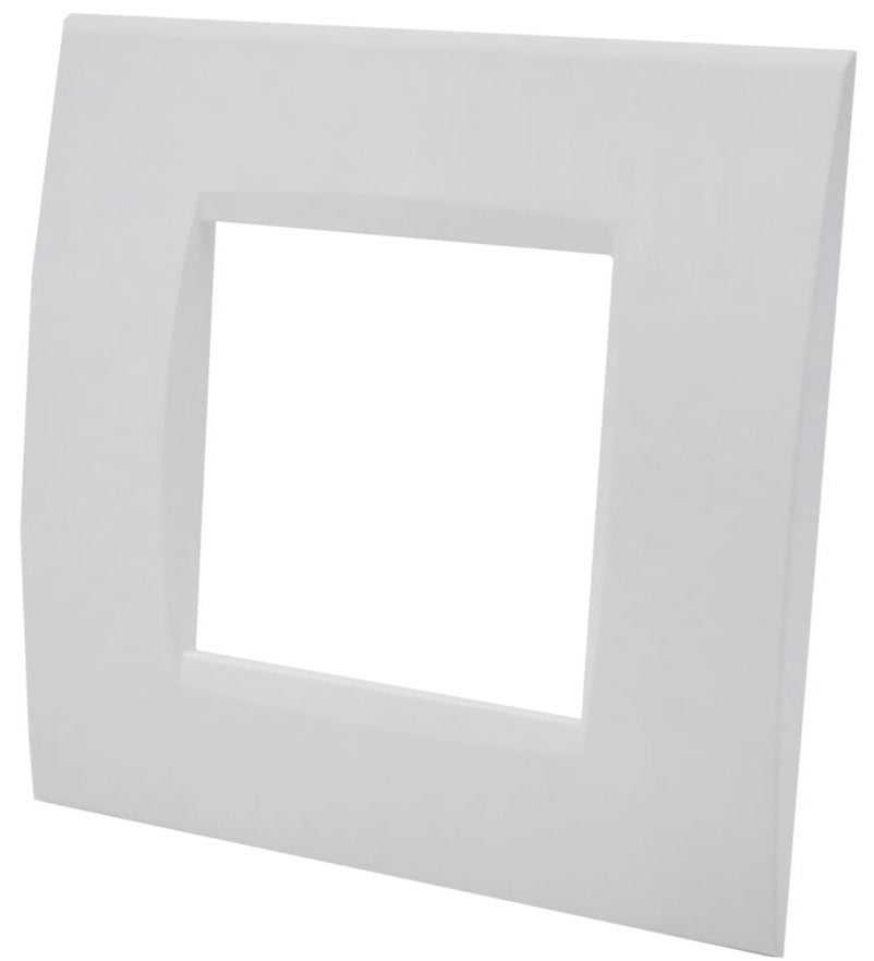 Placca 2 posti bianca Soft Touch compatibile Living International