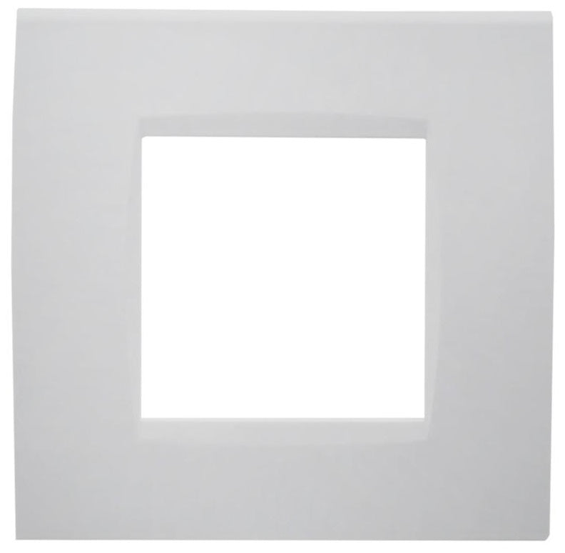 Placca 2 posti bianca Soft Touch compatibile Living International