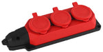 Multipresa schuko 3 posti 2P+T IP44 rossa Vito 8698553613437 8006680 EL3142