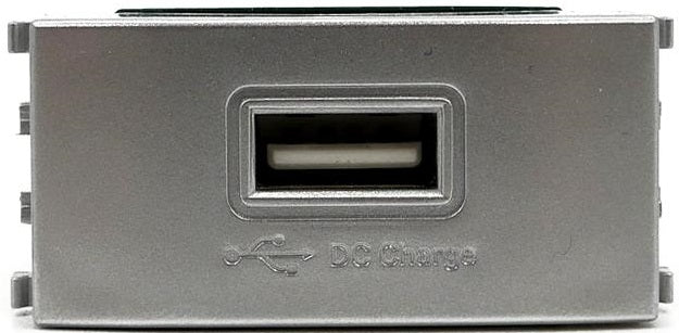 Presa USB grigia 90-265V 50/60Hz output 5V 2A compatibile Vimar Plana 6970597462502 TOT629 A EL3145