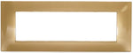 Placca in tecnopolimero 7 posti color oro compatibile Vimar Plana