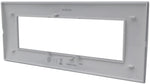 Placca 7 posti bianca Soft Touch compatibile Living International