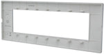 Placca 7 posti bianca Soft Touch compatibile Vimar Plana