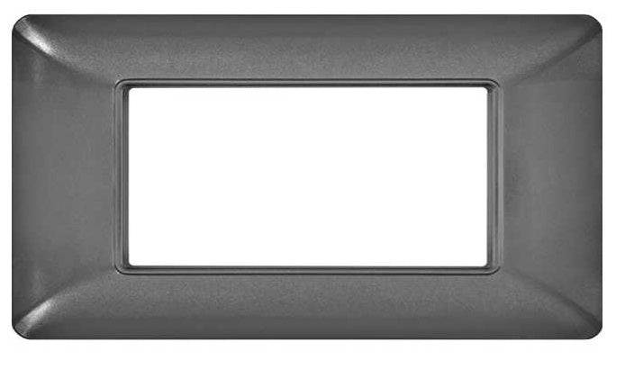 Placca 4 posti grigio scuro compatibile Bticino Matix M8004 T-11 0793541333255 EL3162