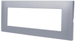 Placca 7 posti argento Soft Touch compatibile Vimar Plana