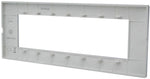 Placca 7 posti argento Soft Touch compatibile Vimar Plana