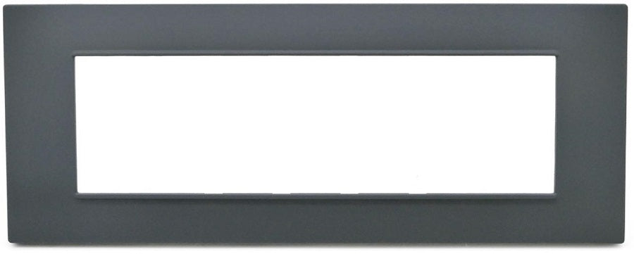 Placca 7 posti antracite Soft Touch compatibile Vimar Plana 6007ST-6 0793541339479 EL3187