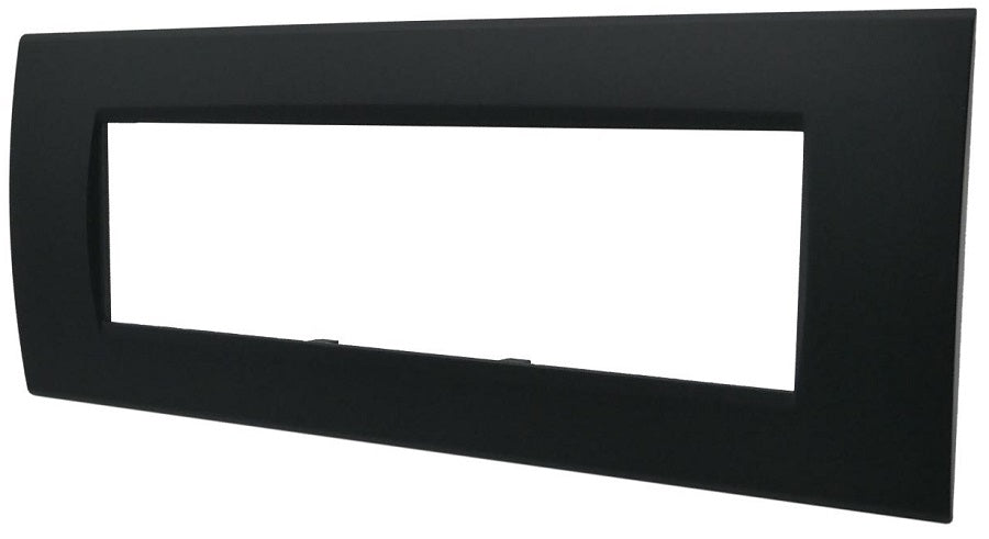 Placca 7 posti nero Soft Touch compatibile Living International
