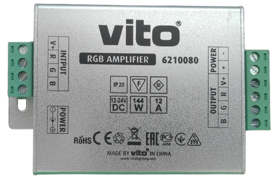 Amplificatore RGB 12VDC 144W per strisce LED 6970233833543 6210080 EL3193