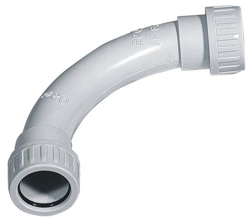 Curva stagna a 90° per tubo rigido IP65 Ø20mm 8028487161207 FG16120 EL3197