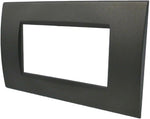 Placca 4 posti testa di moro Soft Touch compatibile Living International