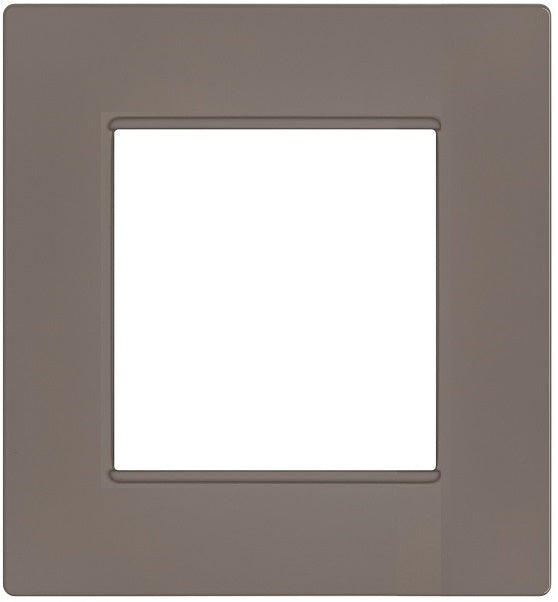 Placca 2 posti tortora Soft Touch compatibile Vimar Plana