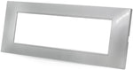Placca in tecnopolimero 7 posti color argento compatibile Vimar Plana 6970597464490 6007-9 EL3207