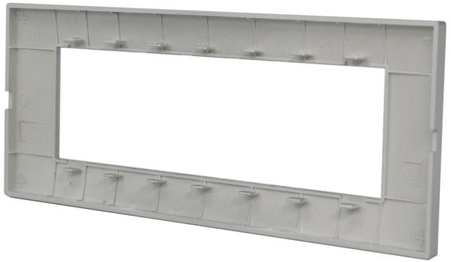 Placca in tecnopolimero 7 posti color argento compatibile Vimar Plana 6970597464490 6007-9 EL3207