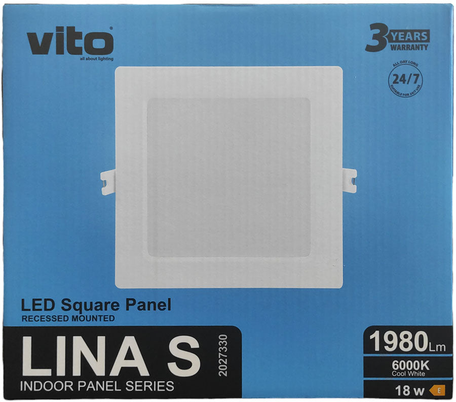 Pannello LED quadrato da incasso 205*205 18W 6000K luce fredda 6970233830603 2027330 EL3232