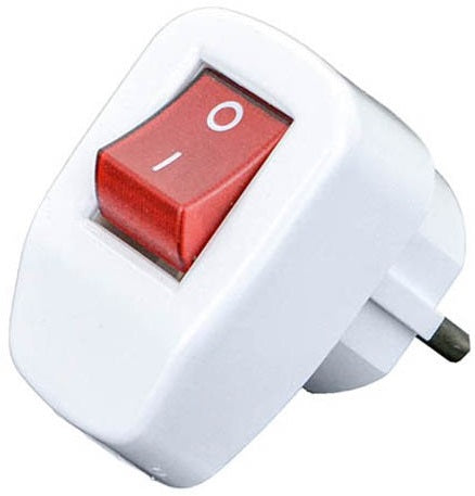 Spina schuko bianca con interruttore 16A 250V Vito 8698553611075 8006550 EL3235