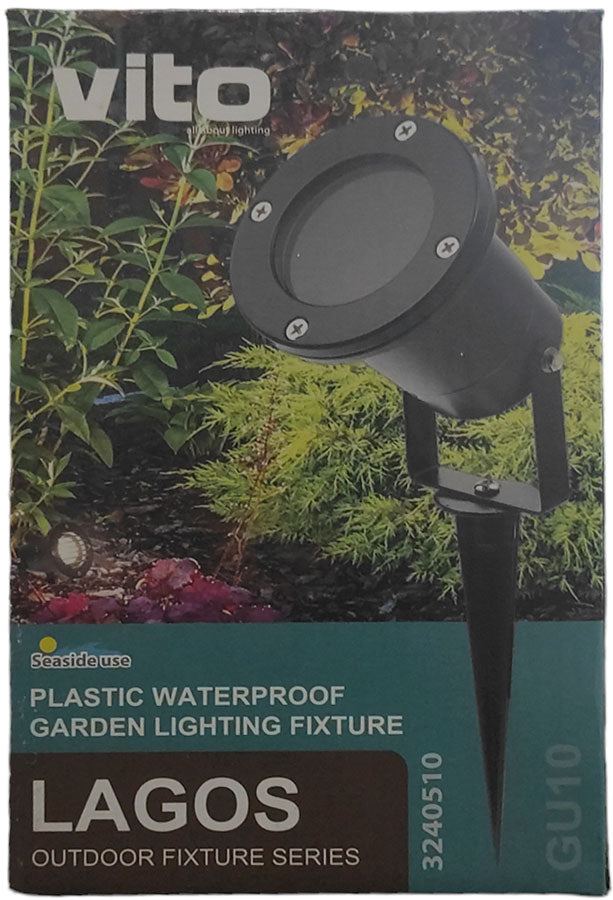 Faretto da giardino GU10 IP65 Φ90x310mm Vito 8697548435900 3240510 EL3242