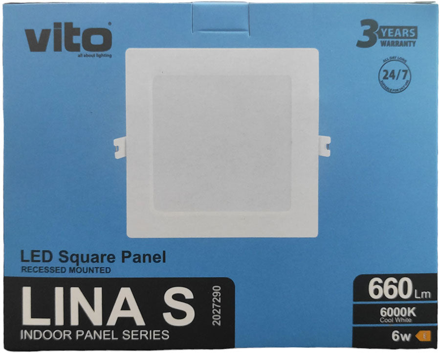 Pannello LED quadrato da incasso 110*110mm 6W 6000K luce fredda 6970233830511 2027290 EL3244