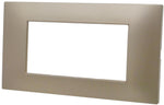 Placca 4 posti champagne  Soft Touch compatibile Vimar Plana
