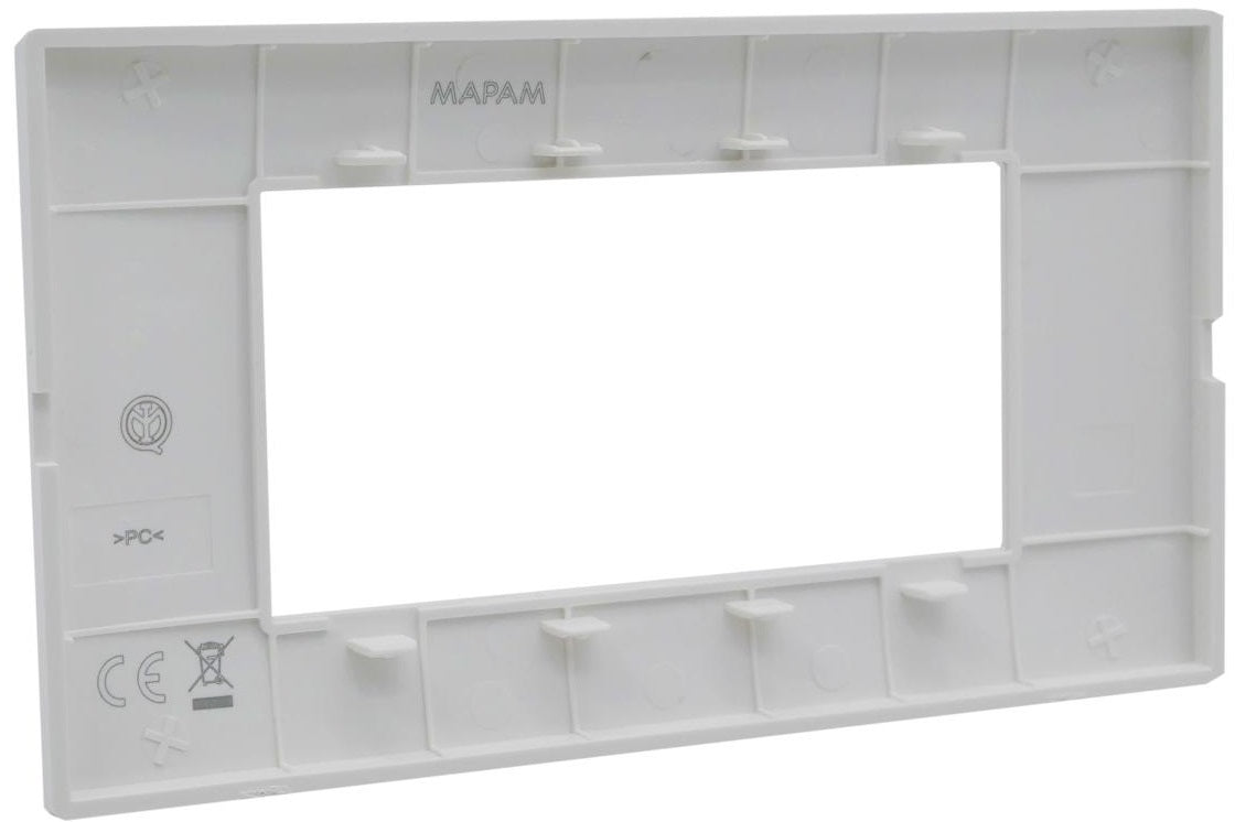 Placca 4 posti champagne  Soft Touch compatibile Vimar Plana