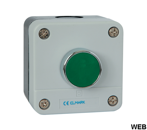 Pulsante con ritorno a molla EL1-B102 1NO IP44 Elmark 3800131101433