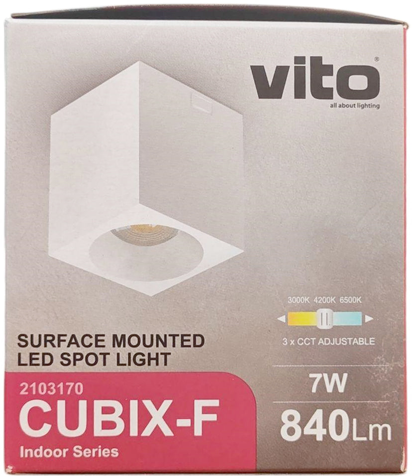 Faretto LED da soffitto 7W 3xCCT 840lm 9*9*10CM bianco 6977231352663  2103170 EL3259