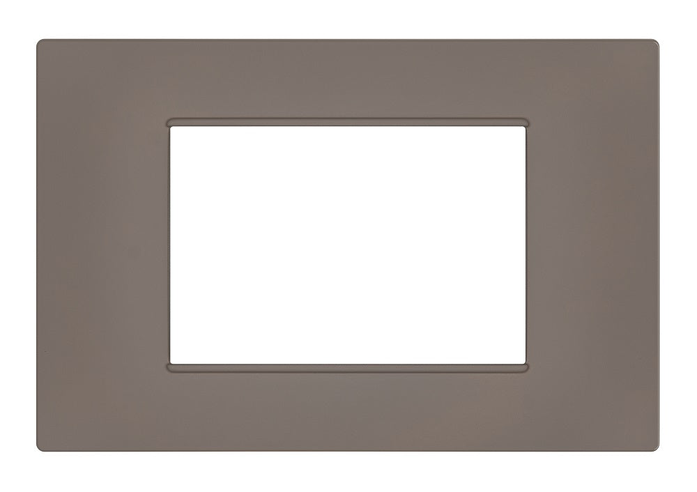 Placca 3 posti tortora Soft Touch compatibile Vimar Plana 6003ST-7 0793541334962 EL3269