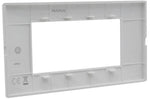 Placca 4 posti nera  Soft Touch compatibile Vimar Plana