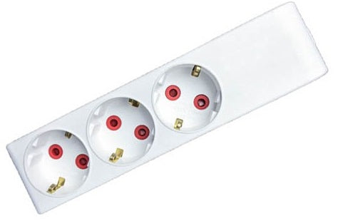 Multipresa Scuko senza cavo 3 posti bianca 8698553613468 8002000 EL3277
