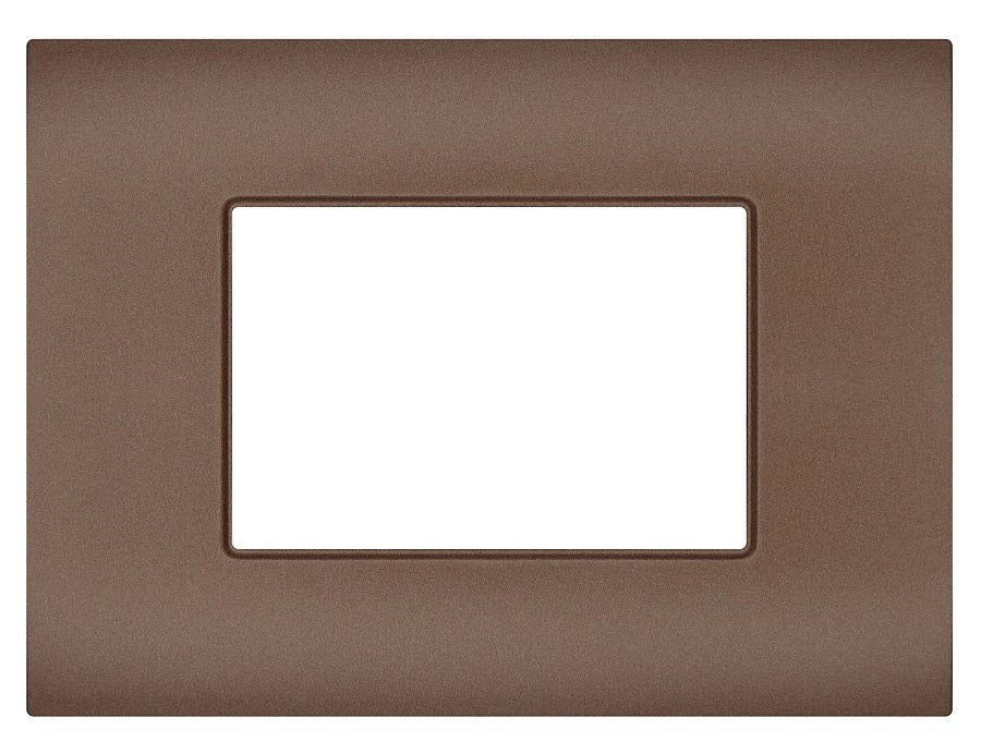 Placca 3 posti bronzo compatibile Vimar Arké 0793541339622 R9003-14 EL342