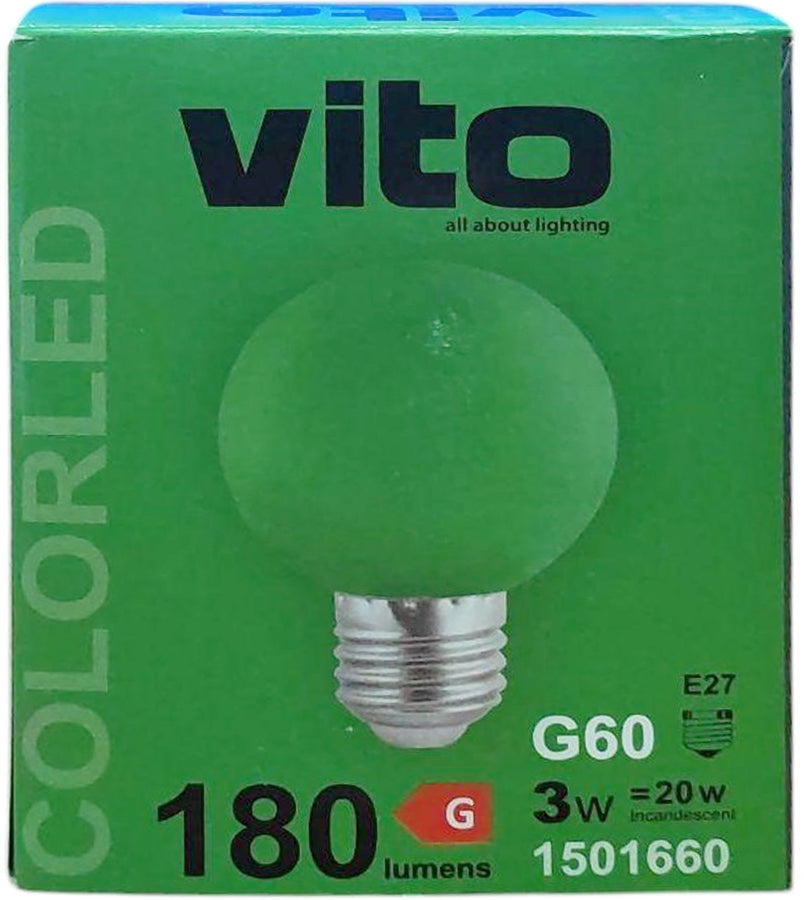 Lampadina LED E27 luce verde 3W 180lm 6970233830344 1501660 EL343