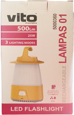Torcia LED ricaricabile 25W 500Lm 6000K luce fredda 6972538040152 5000360 EL366