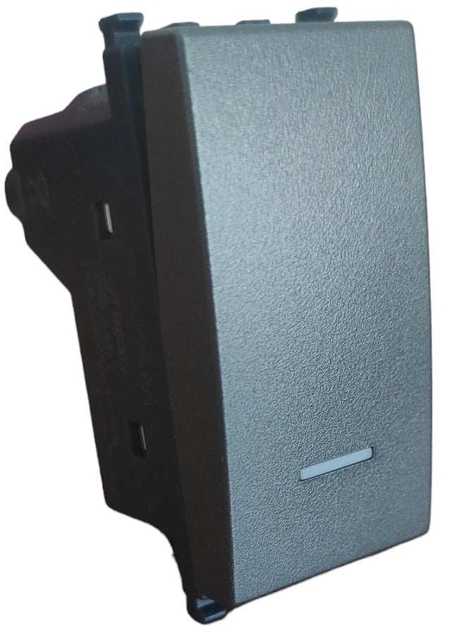 Deviatore grigio con spia compatibile Vimar Arké 0793541339998  963G EL202