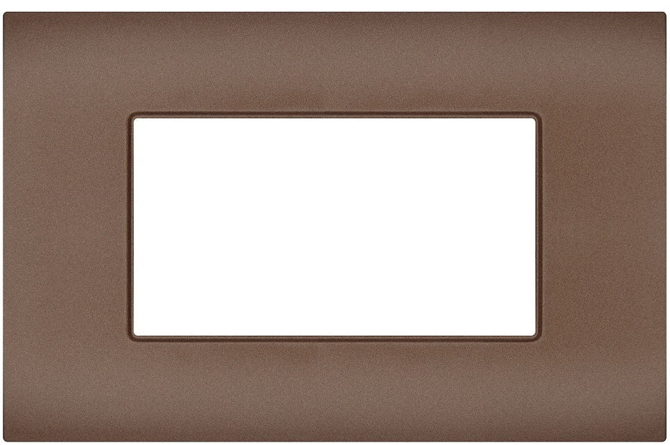 Placca 4 posti bronzo compatibile Vimar Arké 0793541339707 R9004-14 EL376