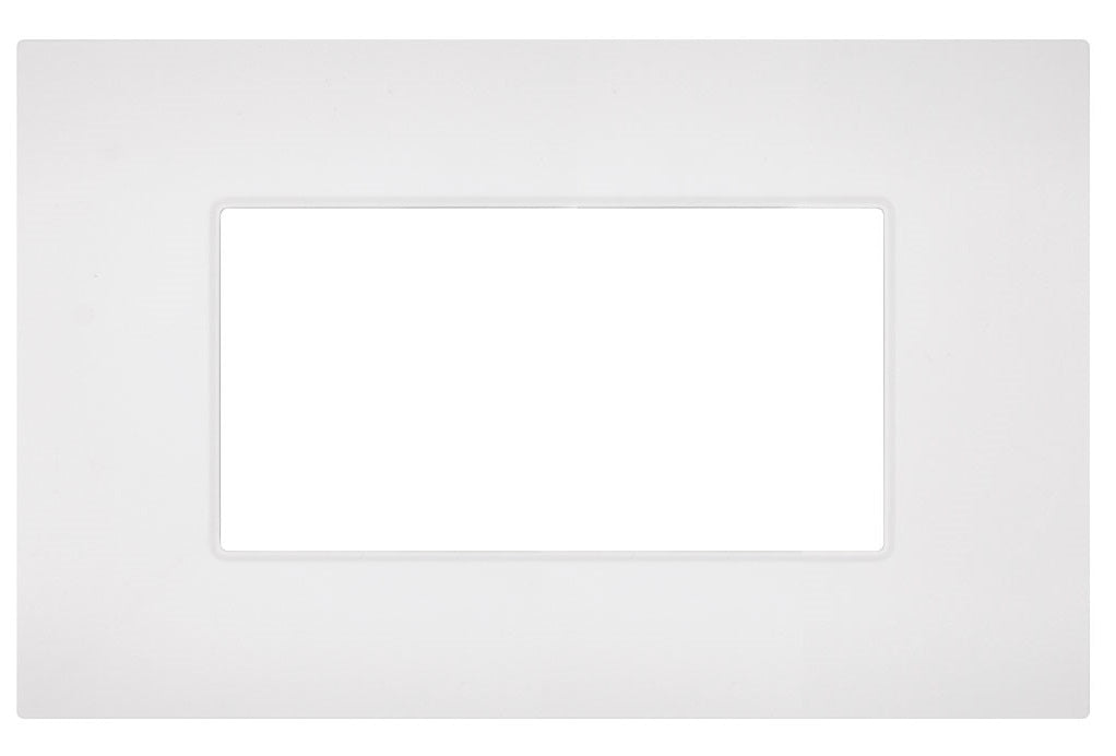 Placca 4 posti bianca compatibile Vimar Arké 0793541339646 R9004-1 EL381
