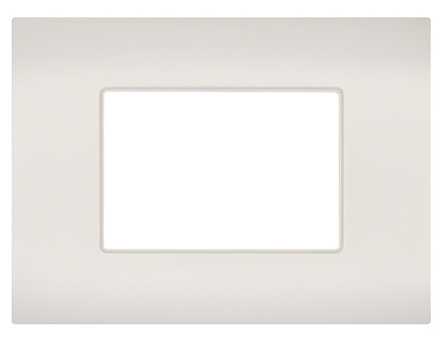 Placca 3 posti perla compatibile Vimar Arké 0793541339639 R9003-21 EL382