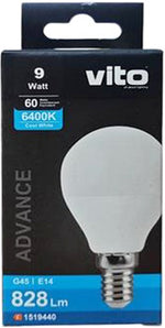 Lampadina LED G45 9W luce fredda 6400k 828lm 6972538048325 1519440 EL383