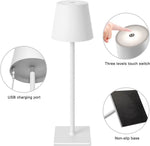 Lampada LED ricaricabile da tavolo 3W dimmerabile in metallo bianco 7882318029086 EL3935