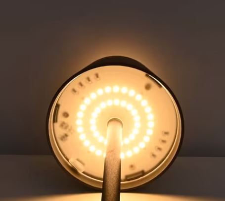 Lampada LED ricaricabile da tavolo 3W dimmerabile in metallo nero 7882318029019 EL3936