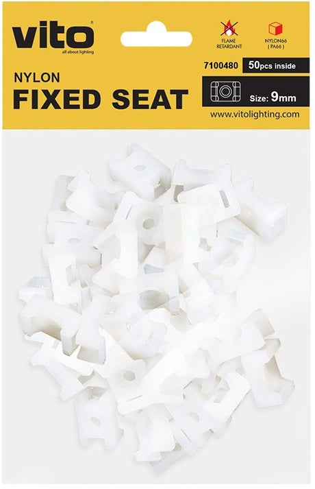 Supporto per fascette 9mm bianco confezione da 50 Vito 6972538047762 7100480 EL3962