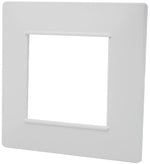 Placca 2 posti bianca Soft Touch compatibile Vimar Plana