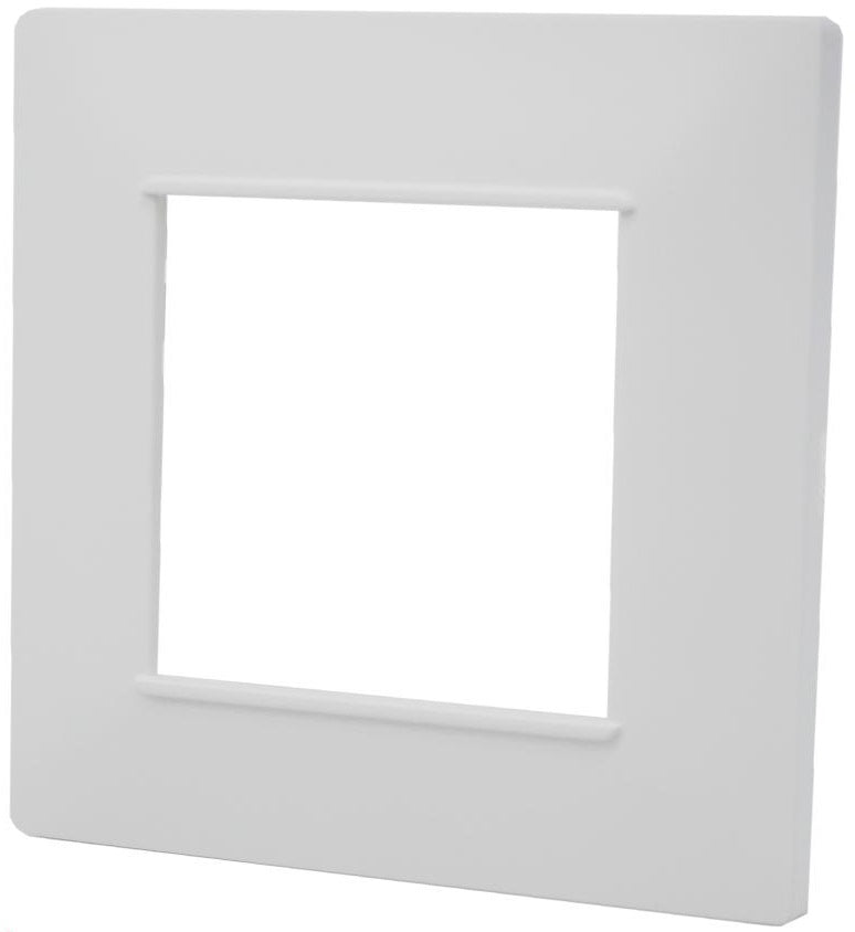 Placca 2 posti bianca Soft Touch compatibile Vimar Plana